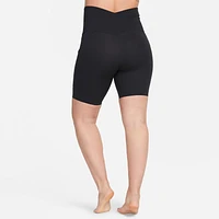 Nike Zenvy (M) Women's Gentle-Support High-Waisted 8" Biker Shorts with Pockets (Maternity)