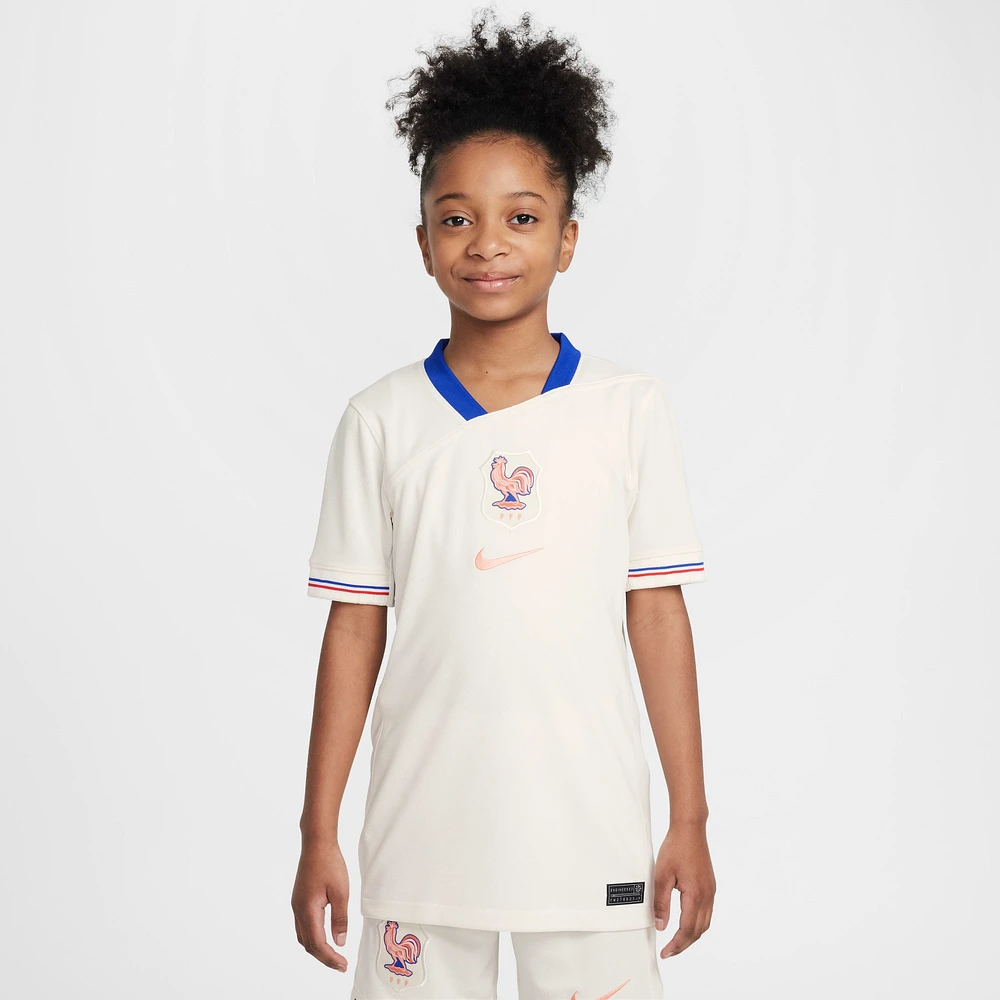 FFF 2025 Stadium Away (Women's Team) Big Kids' Nike Dri-FIT Soccer Replica Jersey