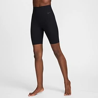 Nike Zenvy Rib Women's Gentle-Support High-Waisted 8" Biker Shorts