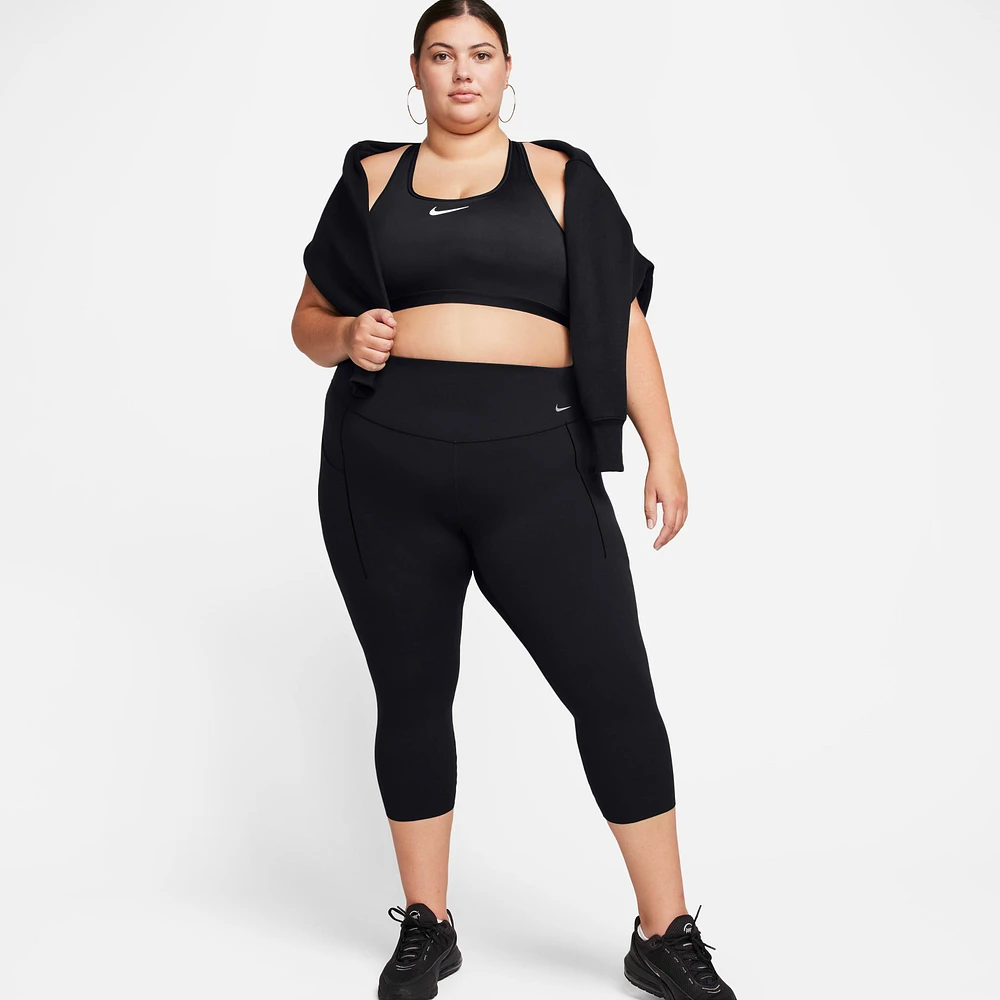 Nike Universa Women's Medium-Support High-Waisted Cropped Leggings with Pockets (Plus Size)