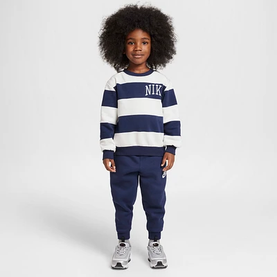 Nike Sportswear Club Little Kids' 2-Piece Rugby Stripe Crew Set