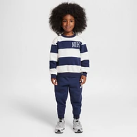 Nike Sportswear Club Little Kids' 2-Piece Rugby Stripe Crew Set