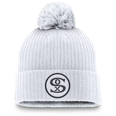 Chicago White Sox Cooperstown Peak Men's Nike MLB Cuffed Pom Beanie