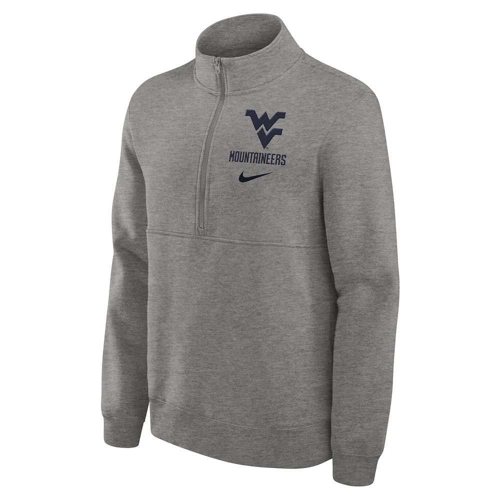 West Virginia Mountaineers Primetime Club Men's Nike College 1/2-Zip Crew