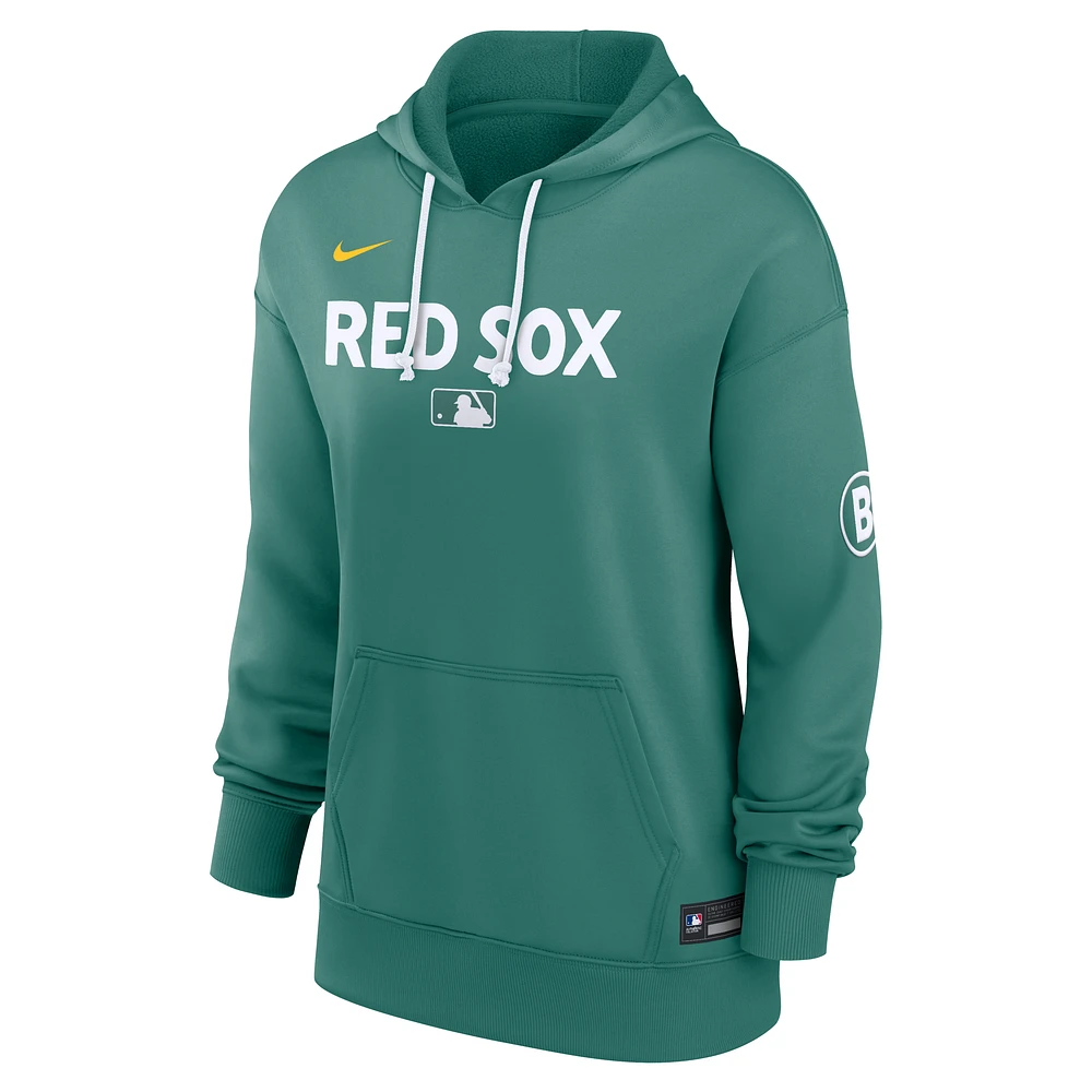 Boston Red Sox Authentic Collection City Connect Women's Nike Therma MLB Pullover Hoodie