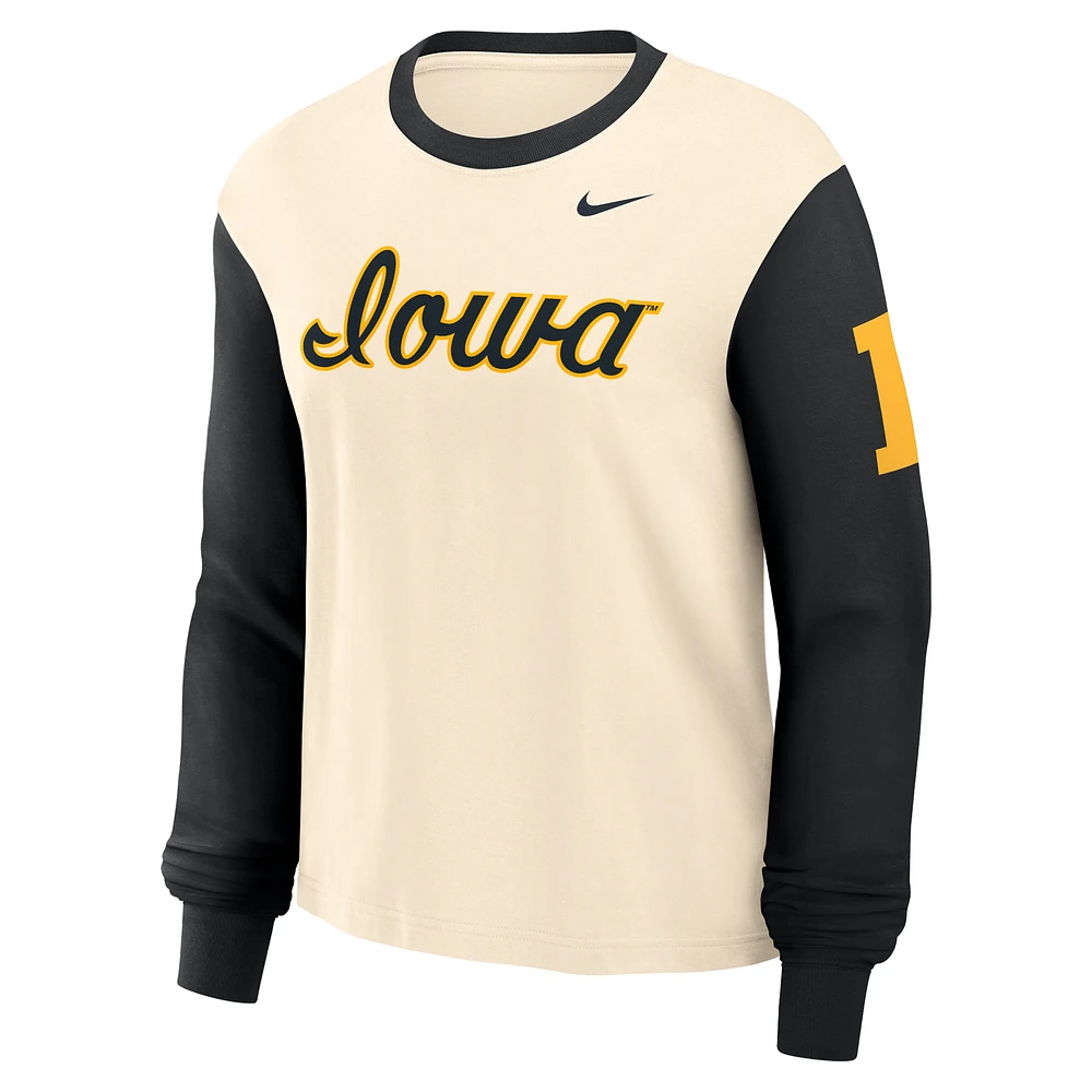 Iowa Hawkeyes Boxy Women's Nike College Long-Sleeve T-Shirt