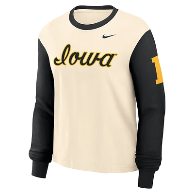 Iowa Hawkeyes Boxy Women's Nike College Long-Sleeve T-Shirt