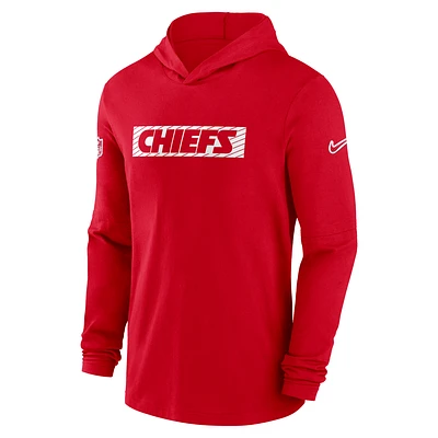 Kansas City Chiefs Sideline Men's Nike Dri-FIT NFL Long-Sleeve Hooded Top