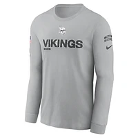 Minnesota Vikings Salute to Service Mascot Edge Legend Men's Nike NFL Long-Sleeve T-Shirt