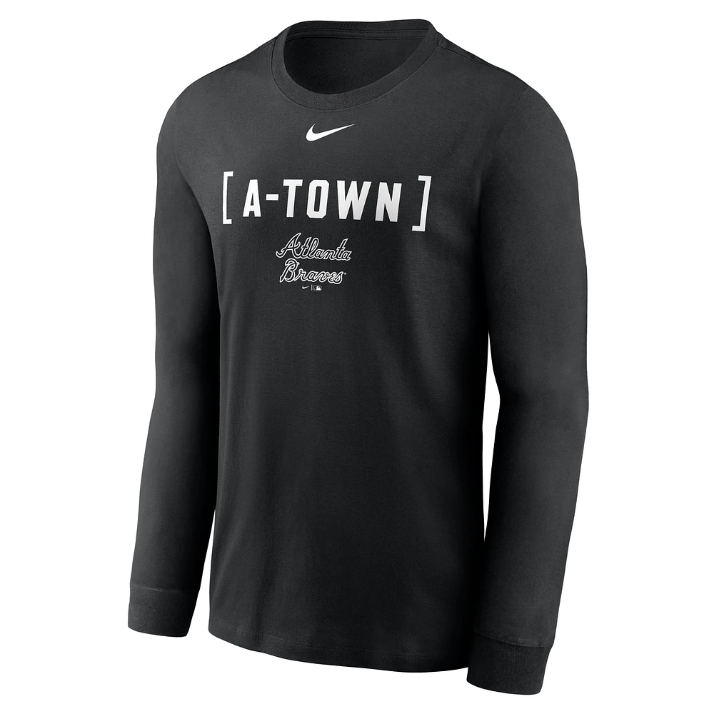 Atlanta Braves Fashion Men's Nike MLB Long-Sleeve T-Shirt