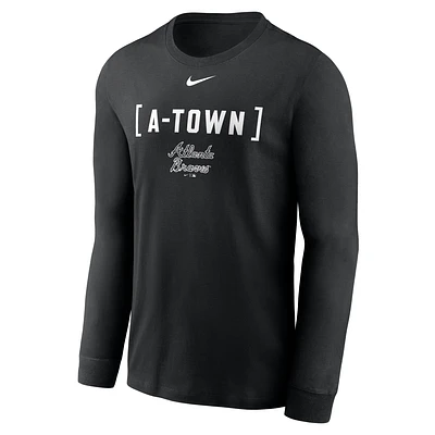 Atlanta Braves Fashion Men's Nike MLB Long-Sleeve T-Shirt