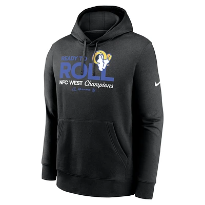 Los Angeles Rams 2024 NFC West Champions Trophy Collection Men's Nike NFL Pullover Hoodie