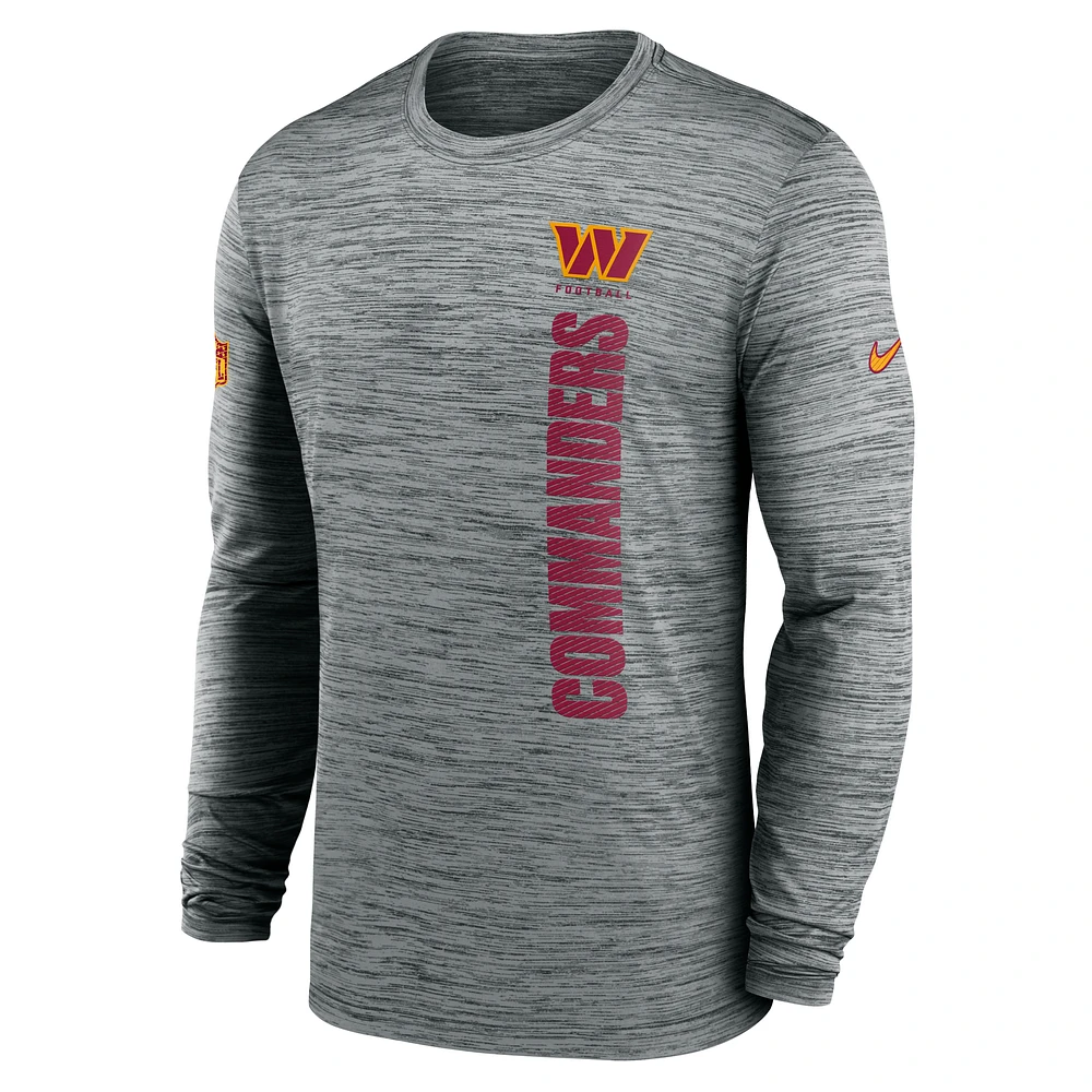 Washington Commanders Sideline Velocity Men's Nike Dri-FIT NFL Long-Sleeve T-Shirt