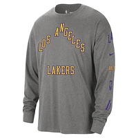 Los Angeles Lakers 2023/24 City Edition Men's Nike NBA Max90 Long-Sleeve T-Shirt