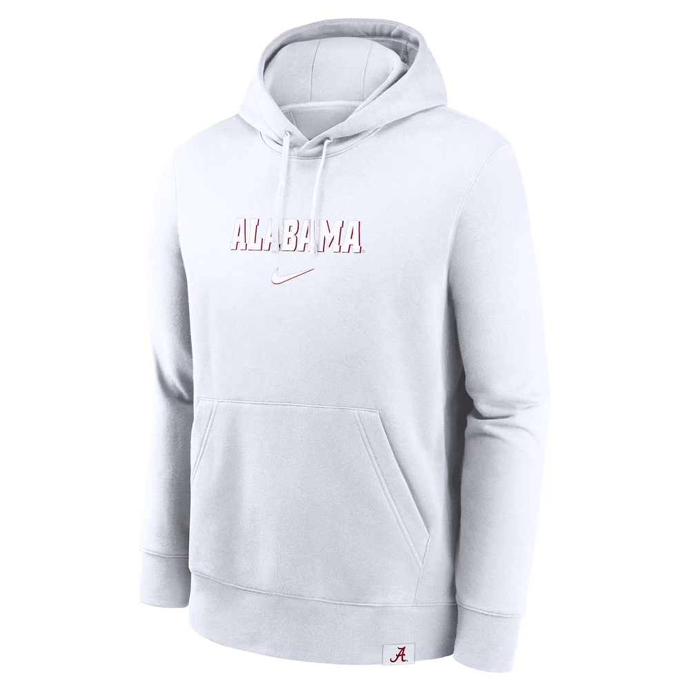 Alabama Crimson Tide Statement Wordmark Lockup Heavyweight Men's Nike College Pullover Hoodie