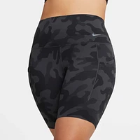 Nike Universa Women's Medium-Support High-Waisted 8" Camo Biker Shorts with Pockets