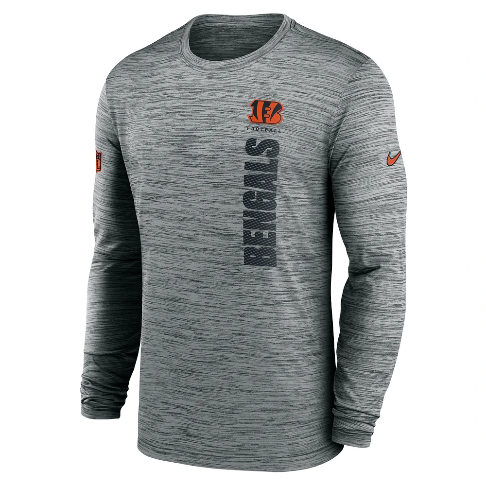 Cincinnati Bengals Sideline Velocity Men's Nike Dri-FIT NFL Long-Sleeve T-Shirt