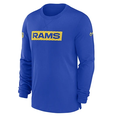 Los Angeles Rams Sideline Player Team Issue Men’s Nike Dri-FIT Long-Sleeve Top