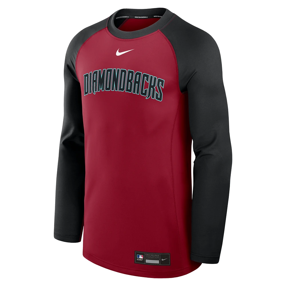 Arizona Diamondbacks Authentic Collection Game Time Men's Nike Dri-FIT MLB Pullover Crew