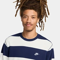 Nike Club Fleece Men's Striped Heavyweight French Terry Crew