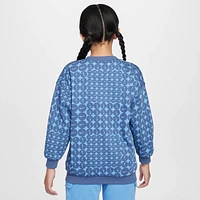 Nike Sportswear Club Fleece Big Kids' (Girls') Oversized Crew-Neck Sweatshirt