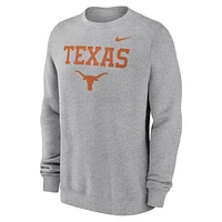 Texas Longhorns Primetime Primary Stack Men's Nike College Pullover Crew