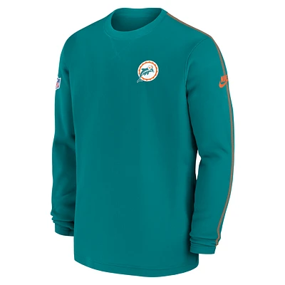 Miami Dolphins Logo Coach Men’s Nike NFL Long-Sleeve Top