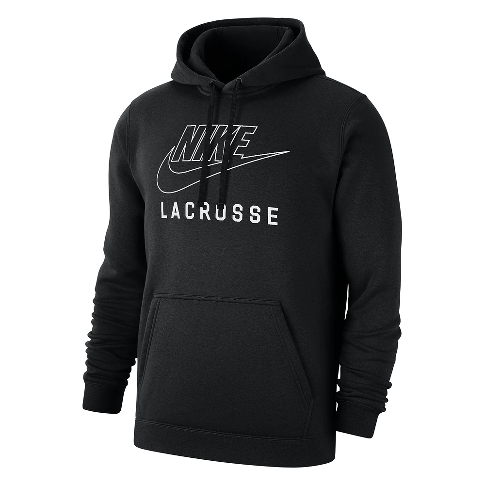 Nike Swoosh Club Fleece Men's Lacrosse Pullover Hoodie