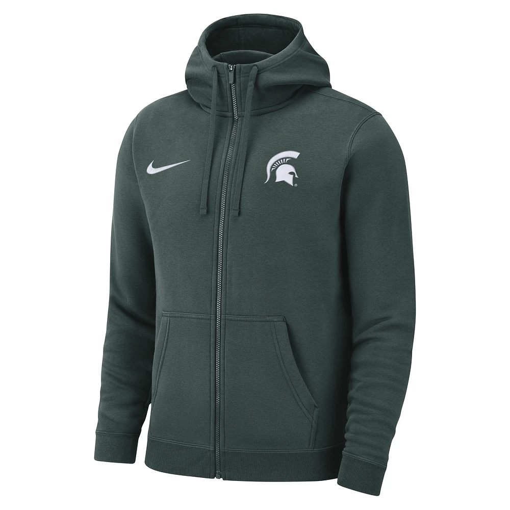 Michigan State Club Fleece Men's Nike College Full-Zip Hoodie