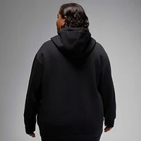 Jordan Flight Fleece Women's Satin-Lined Pullover Hoodie (Plus Size)