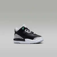 Jordan 3 Retro "Green Glow" Baby/Toddler Shoes