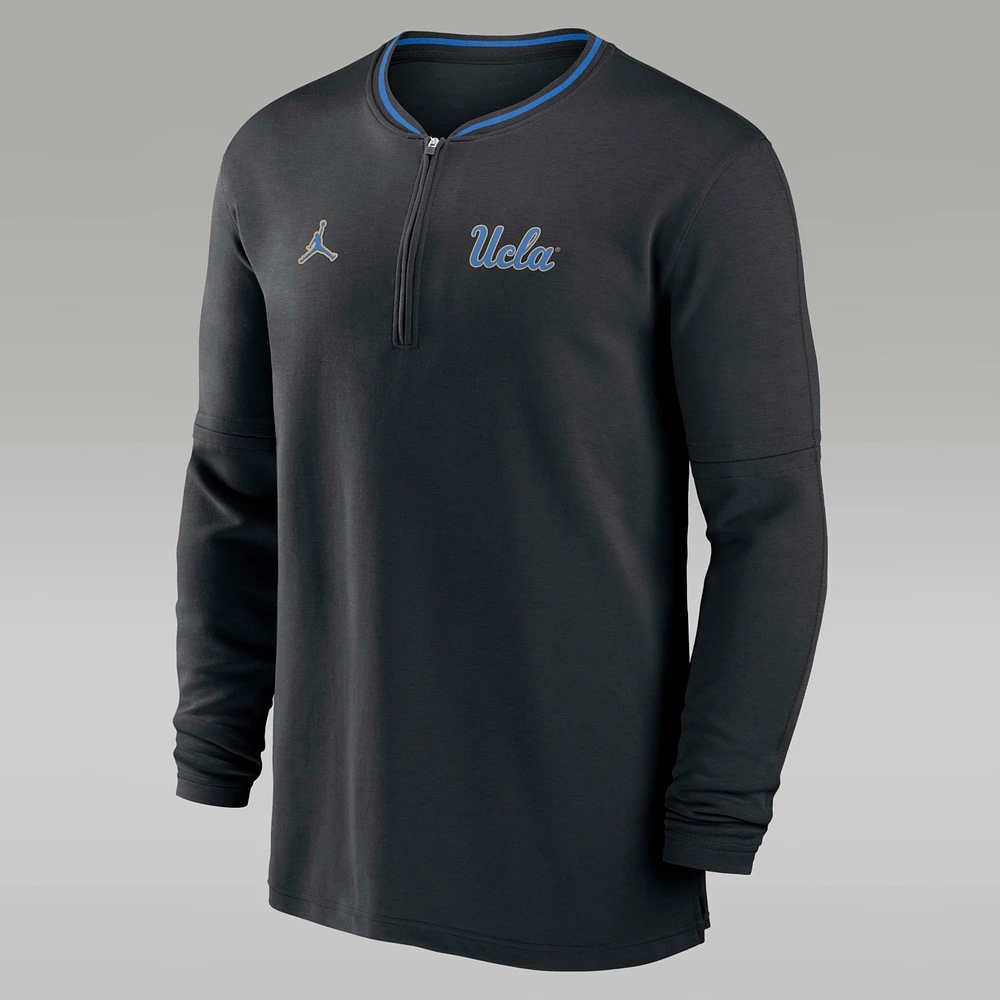 UCLA Bruins Sideline Coach Men's Jordan Dri-FIT College 1/2-Zip Long-Sleeve Top