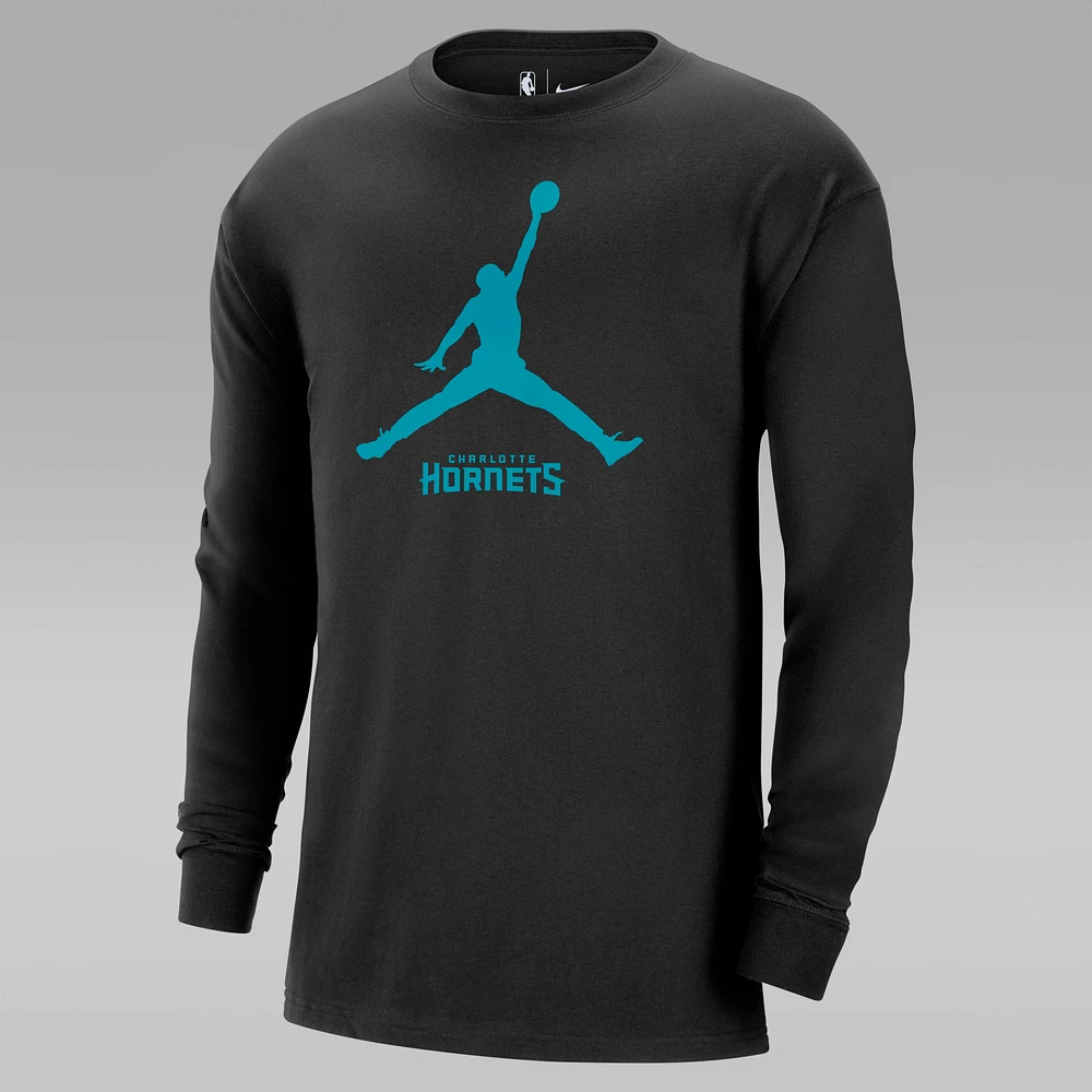 Charlotte Hornets Essential Men's Jordan NBA Long-Sleeve T-Shirt