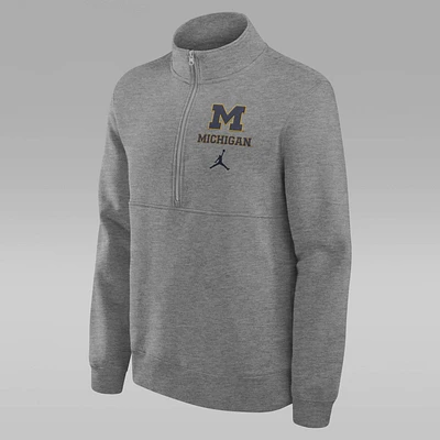 Michigan Wolverines Primetime Club Men's Jordan College 1/2-Zip Crew