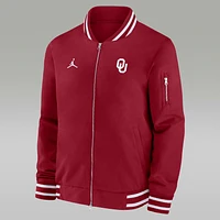 Oklahoma Sooners Sideline Men's Jordan College Full-Zip Bomber Jacket