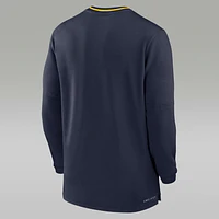 Michigan Wolverines Sideline Coach Men's Jordan Dri-FIT College 1/2-Zip Long-Sleeve Top