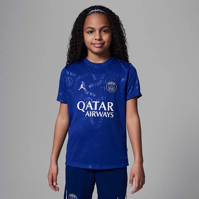 Paris Saint-Germain Academy Pro Fourth Big Kids' Jordan Dri-FIT Soccer Short-Sleeve Pre-Match Top