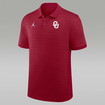 Oklahoma Sideline Victory Stripe Men's Jordan Brand Dri-FIT College Polo