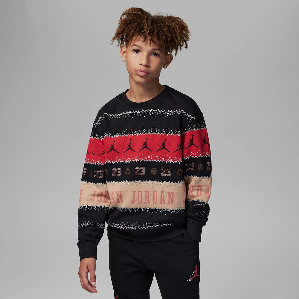 Jordan MJ Holiday Fleece Crew Big Kids Top