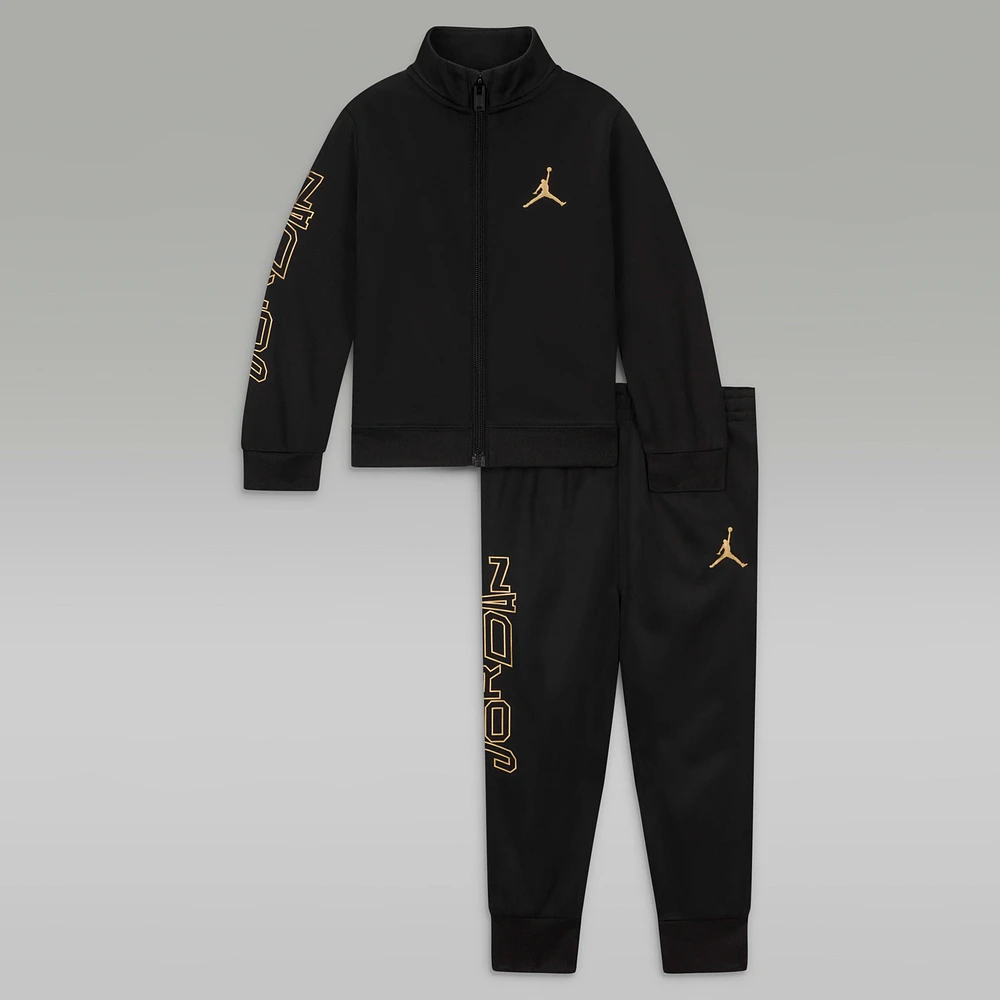 Jordan Take Flight Black and Gold Tricot Set Baby Tracksuit