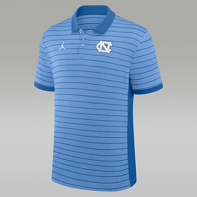 North Carolina Sideline Victory Stripe Men's Jordan Brand Dri-FIT College Polo