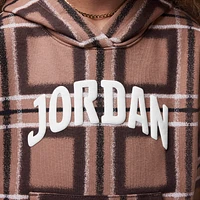 Jordan Brooklyn Essentials Little Kids' Plaid Print Pullover Hoodie