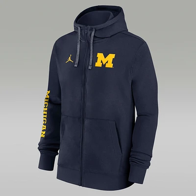 Michigan Wolverines Sideline Team Issue Men's Jordan College Full-Zip Hoodie