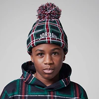 Jordan Big Kids' Holiday Plaid Pom Beanie