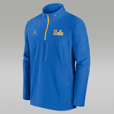 UCLA Bruins Sideline Coach Men's Nike College 1/2-Zip Hooded Jacket