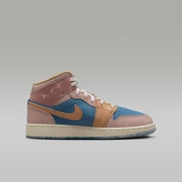 Air Jordan 1 Mid Sneaker School Big Kids' Shoes