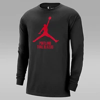 Portland Trail Blazers Essential Men's Jordan NBA Long-Sleeve T-Shirt