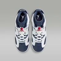 Air Jordan 6 Retro "White and Midnight Navy" Big Kids' Shoes