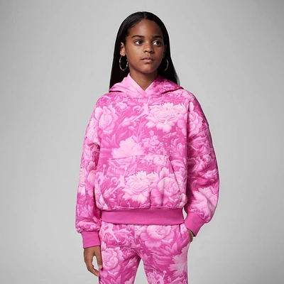 Jordan Brooklyn Essentials Big Kids' Floral Printed Pullover Hoodie