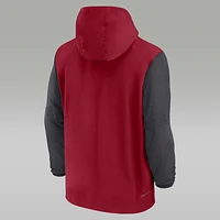 Oklahoma Sooners Sideline Pre-Game Player Men's Jordan College 1/2-Zip Hooded Jacket